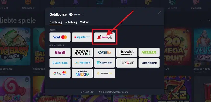 Winshark mit Magenta Winshark Magenta Casino
